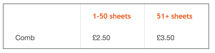 Minuteman Press Comb Printing Prices